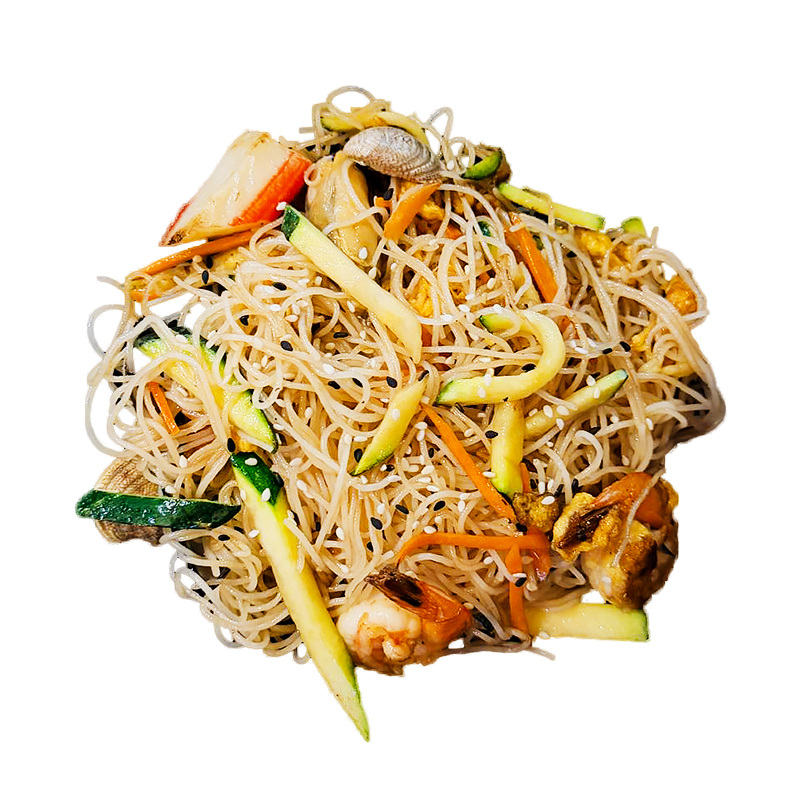 F56. Spaghetti di Riso con Frutti di Mare